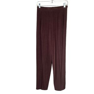 Atoc Women's Pants Elastic Waist Stretchy Brown Size S/M